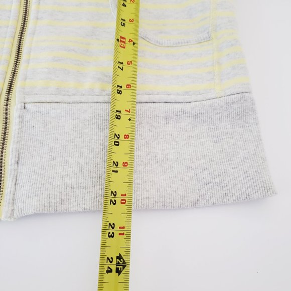 RARE! LULULEMON Striped Yellow Grey Scuba Jacket - Picture 9 of 9